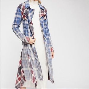 free people plaid swing jacket